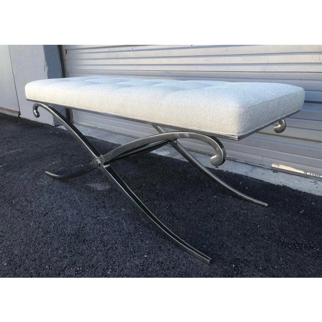 Vintage Hollywood Regency Bench For Sale - Image 4 of 8