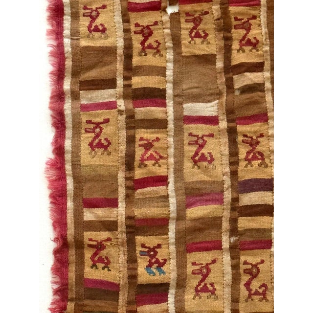 15th Century & Earlier Framed Finely Woven Pre-Columbian Pictorial Textile Chimu Musuem Quality For Sale - Image 9 of 12