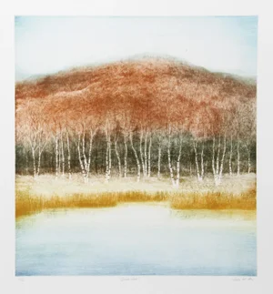Harvey Kidder, Birch Grove, Aquatint Etching