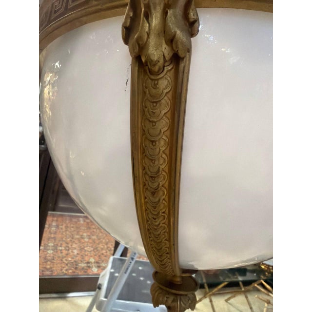 Metal Late 19th Century Caldwell Bronze and Glass Light Fixture For Sale - Image 7 of 10