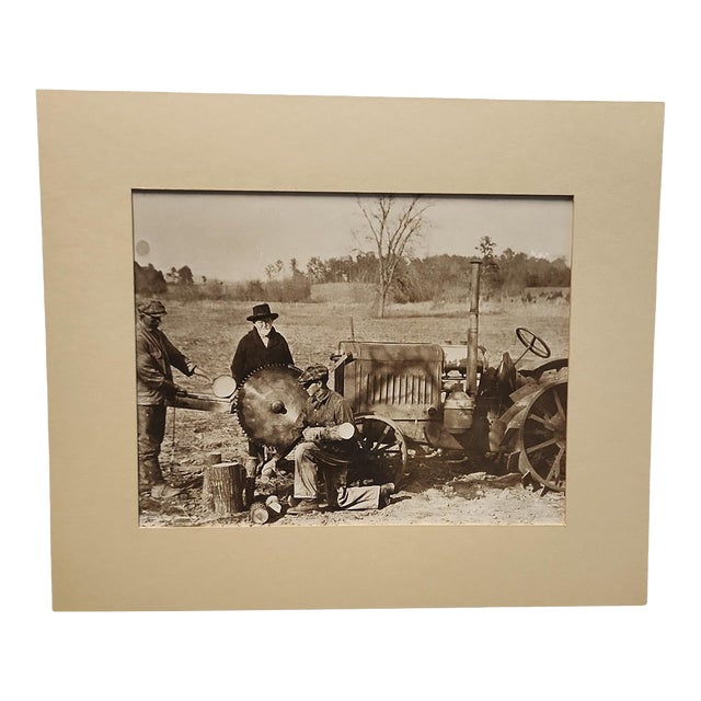 Early 20th Century RPPC McCormick Deering Tractor and Farmers For Sale