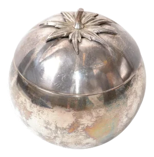 Thermid Paris Silver Plate & Mercury Tomato Insulated Ice Bucket France 1950