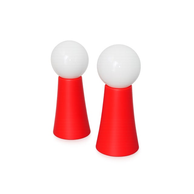 Glass Space Age Lamps in Glass and Plastic, 1970s, Set of 2 For Sale - Image 7 of 7