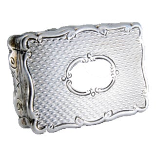 Silver and Gold Vinaigrette Box with Corded Trim on Lid For Sale