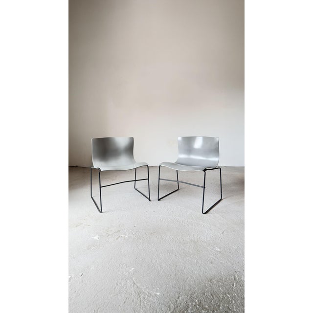 Silver Handkerchief Chairs by Massimo & Lella Vignelli for Knoll, 1980s, Set of 6 For Sale - Image 16 of 18