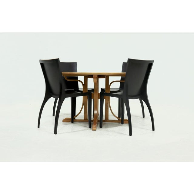 Architectural Round Bentwood Dining Table, 1980s For Sale - Image 9 of 10