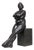 Francine Govers, Seated Female Sculpture, 1990s, Bronze on Granite Base For Sale