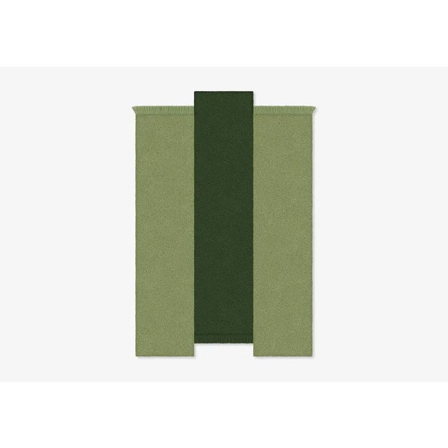 Contemporary Green Rectangle Shape Out Rug from Marqqa For Sale - Image 3 of 3