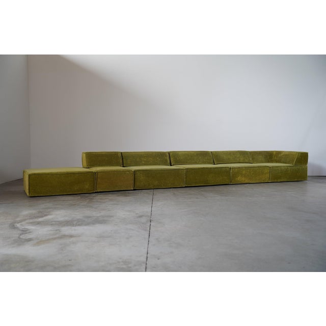 Trio Modular Sofa in Green Upholstery from Cor, Germany, 1970s, Set of 6 For Sale - Image 13 of 16