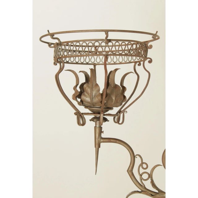 Vintage Italian Wrought Iron Wall Sconce For Sale In Philadelphia - Image 6 of 12