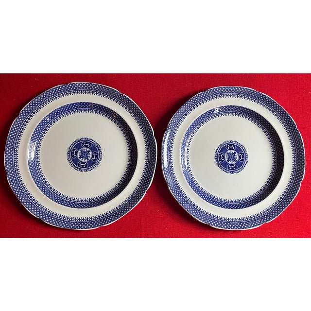 Blue Antique 19th Century Copeland Spode New Stone Blue & White Chinese Export Fitzhugh Style Dinner Plates - Set of 12 For Sale - Image 8 of 14