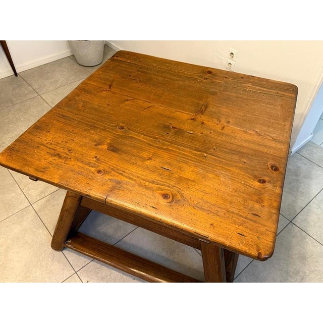 Rustic Farmhouse Table in Wood For Sale - Image 11 of 12