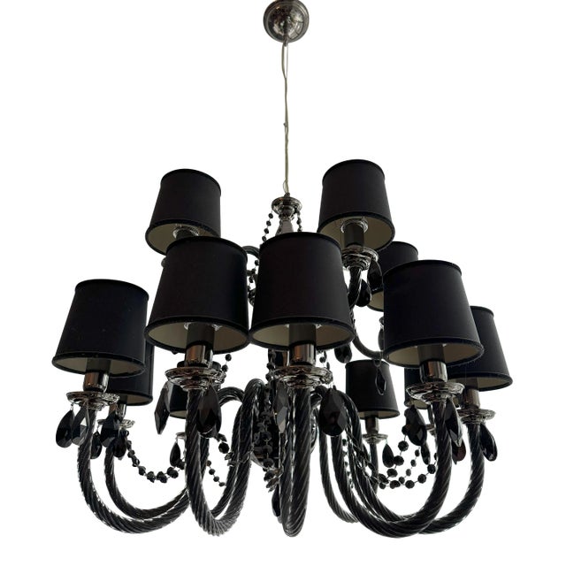 Late 20th Century Murano Glass Chandelier For Sale