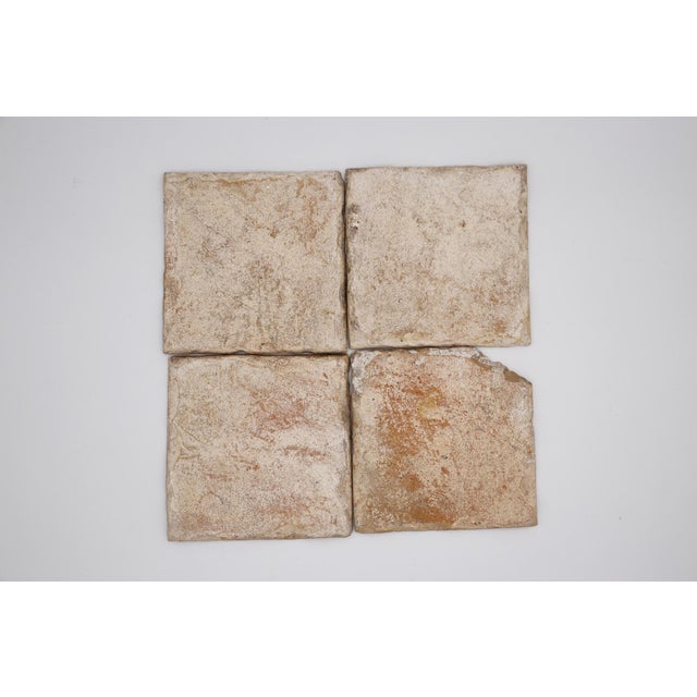 Ceramic 18th Century Set of Four Rococo Baroques Tiles, Portuguese For Sale - Image 7 of 11