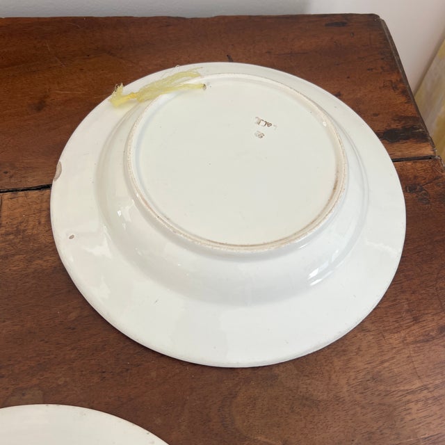 Red Antique Hungarian Folk Art Pottery Plates - Set of 3 For Sale - Image 8 of 9