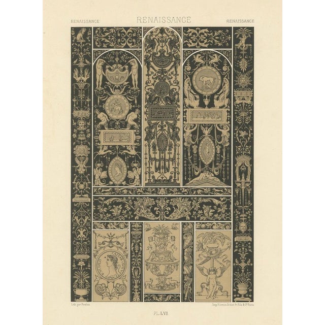 Beige Pralon after Albert Racinet, LVI of L’Ornement Polychrome, 1869, Paper For Sale - Image 8 of 10