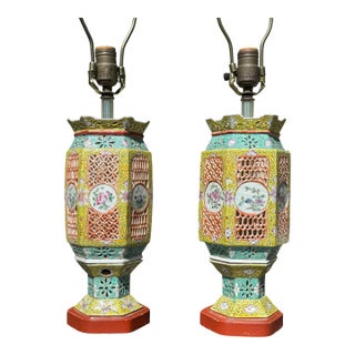 1910s Pair of Chinese Carriage Lamps For Sale