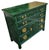 Mid-Century Modern Vintage Henredon Furniture Green Lacquered Faux Tortoiseshell Chinoiserie Cabinet For Sale - Image 3 of 10