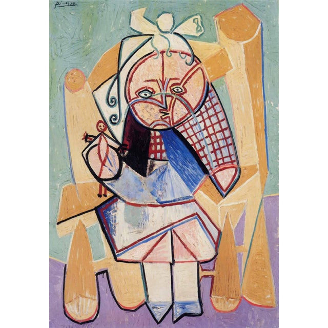 Artist: Pablo Picasso Title: La fille du concierge Medium: Giclee Marks: L.E numbered Paper size: watercolor paper 19 x 13...