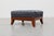 20th Century Art Deco Upholstered Ottoman with Sabre Legs, France, 1950s For Sale - Image 6 of 11