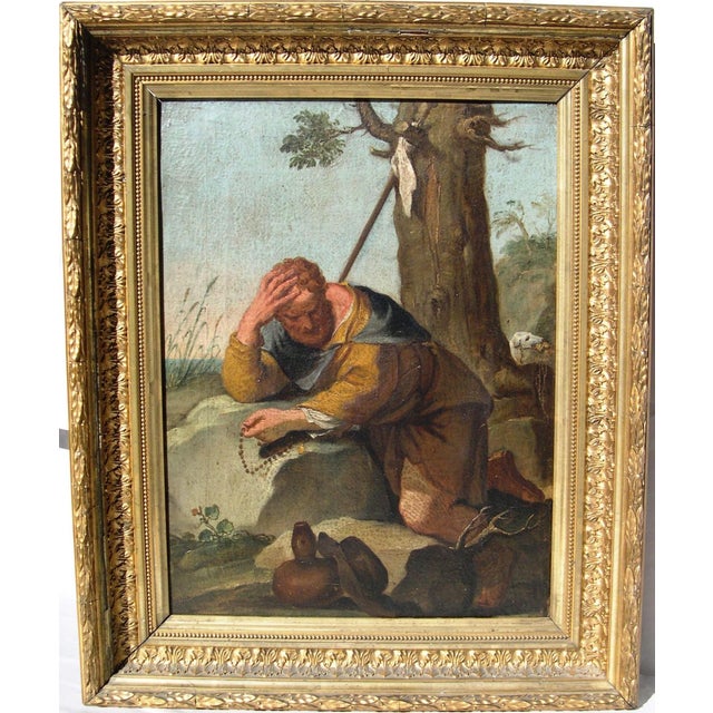 Unknown artist (likely Bassano School) 'Depiction of Saint Roch of Montpellier' Unsigned likely circa 1700-50 Oil on...
