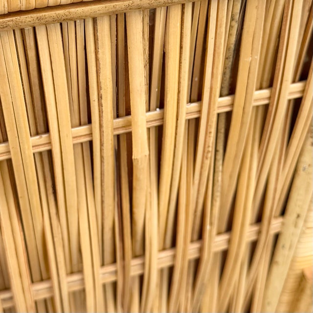 Boho Chic Blonde Wicker Cabinet/Etageres - A Pair For Sale - Image 11 of 11