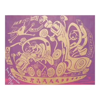 Yvon Taillandier, Automachie violet, 2018, Silkscreen For Sale