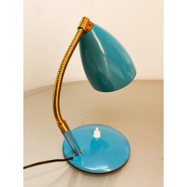 Blue Adjustable Table Lamp For Sale - Image 10 of 16