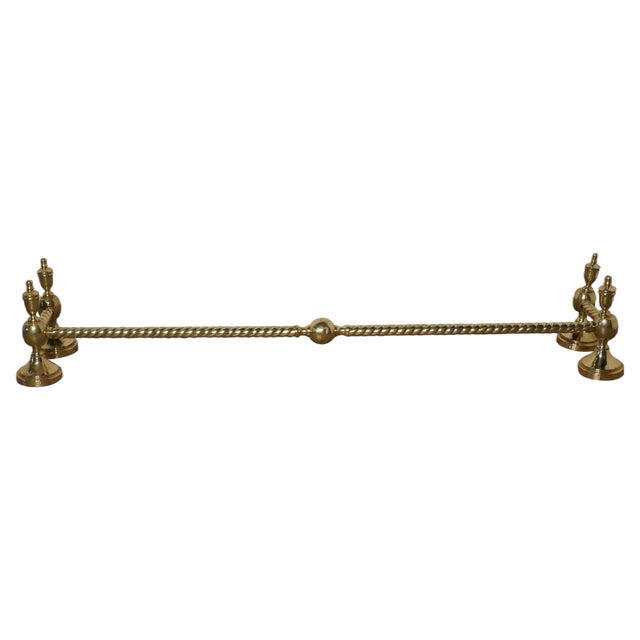 Large Rope Twisted Brass Fire Surround, 1870s For Sale