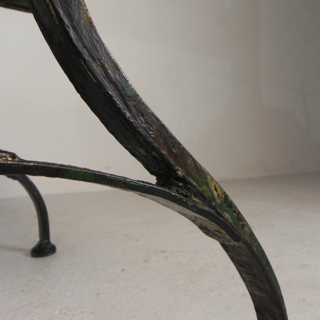 Steel Garden Bistro Table with Curved T-Profiles, 1950s For Sale - Image 12 of 18