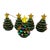Nostalgic Mini Ceramic Christmas Tree Ornaments-Set of 5 For Sale