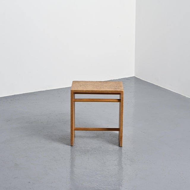 Max Bill Chipboard Stool by Max Bill for Ulm, 1962 For Sale - Image 4 of 12