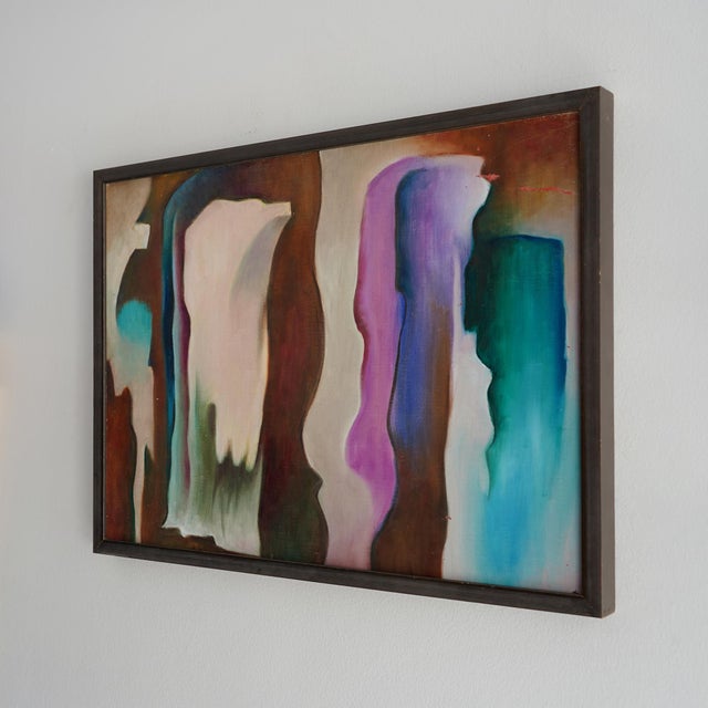 "Profiles" by Walter E Cohen Jr (1912-2004) Abstract Expressionist Figural Framed Original Painting For Sale - Image 9 of 10