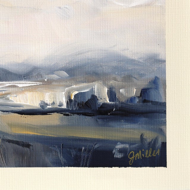 2020s Landscape Study 252 - Serene Mixed Media Ocean Painting on Canvas Paper Original Artwork by Jodi Miller For Sale - Image 5 of 5