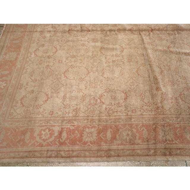 Sand Galerie Shabab Collection Early 20th Century Turkish Oushak Large Carpet For Sale - Image 8 of 10