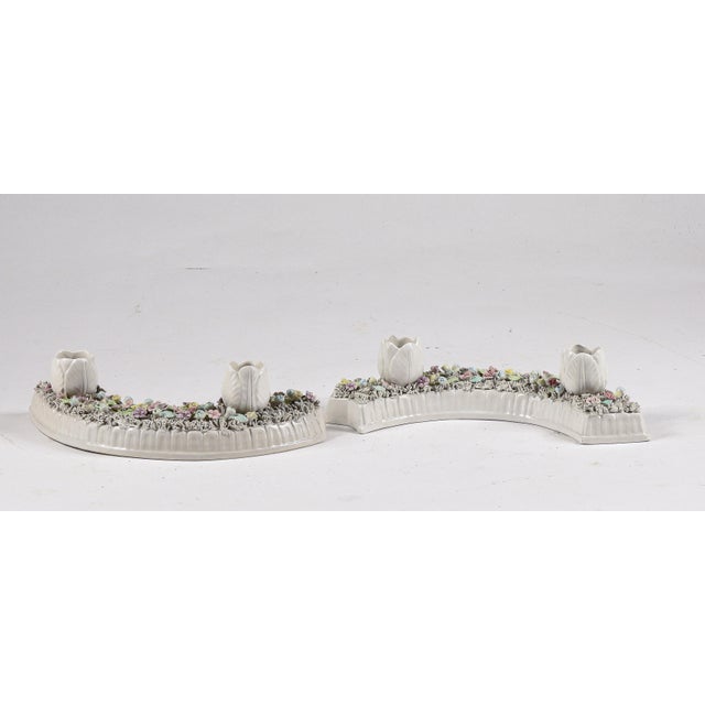 White Ceramic Candle Holder, 1960, Set of 2 For Sale - Image 3 of 9