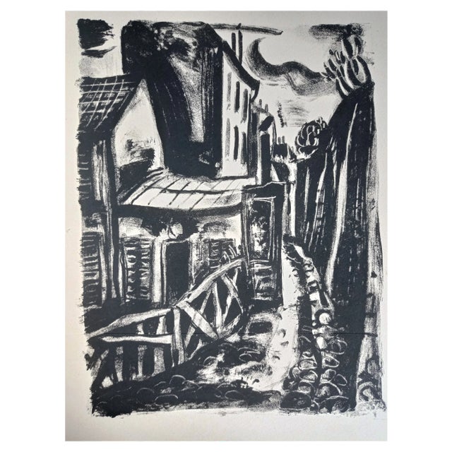 Jean Gabriel Daragnès, Montmartre 1, 1946, Original Lithograph For Sale