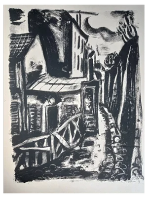 Jean Gabriel Daragnès, Montmartre 1, 1946, Original Lithograph