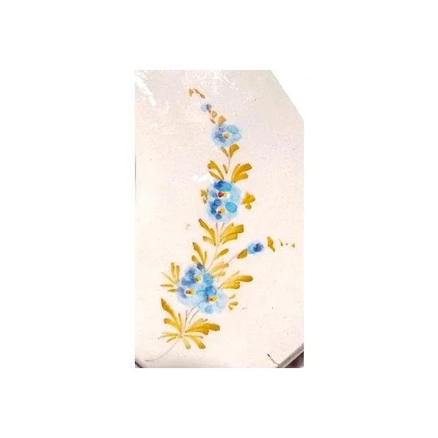 Vintage Hand-Painted Italian Floral Double Inkwell For Sale In Atlanta - Image 6 of 7