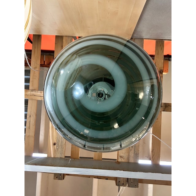 Murano Italian Murano Style Glass Swirling Multicolors Pendant Sphere For Sale - Image 4 of 6