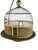 Metal Antique Hendryx Brass Wire Hanging Dome Bird Cage With Stand For Sale - Image 7 of 10