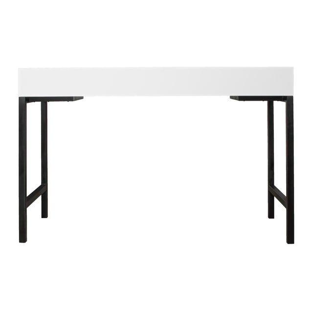 Wood Maple Writing Desk - White For Sale - Image 7 of 8