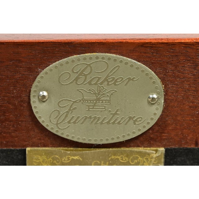 Baker Furniture Historic Charleston Federal Carved Mahogany Shield Back Side Chairs or Dining Chairs, Pair For Sale - Image 11 of 13