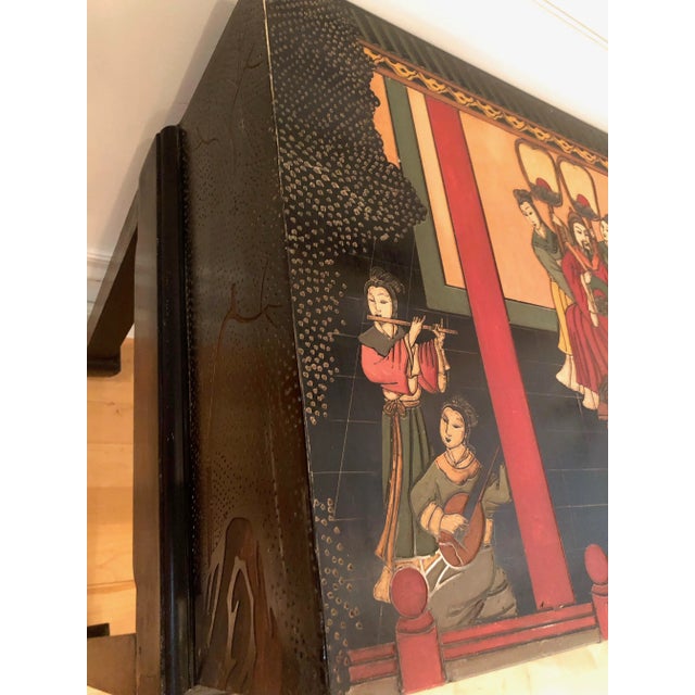 Chinoiserie Table Black Lacquerware Early20C For Sale In San Francisco - Image 6 of 10