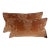Venezia Rame Velour Velvet Lumbar Pillows - A Pair For Sale