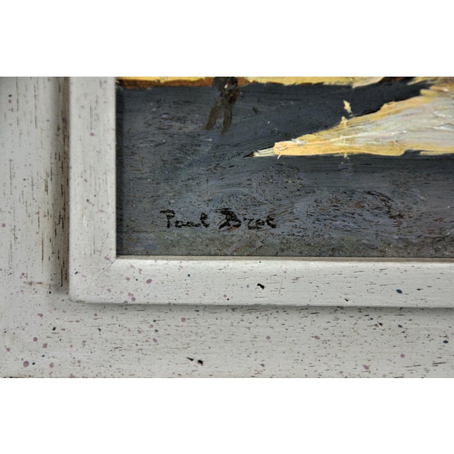 Paul Bret, Unloading & Loading Ships, Palermo Harbour, Sicily, 1930s, Oil Painting, Framed For Sale - Image 3 of 18