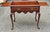 Brown Queen Anne Style Cherry Tea Table With Pull-Out Trays For Sale - Image 8 of 9