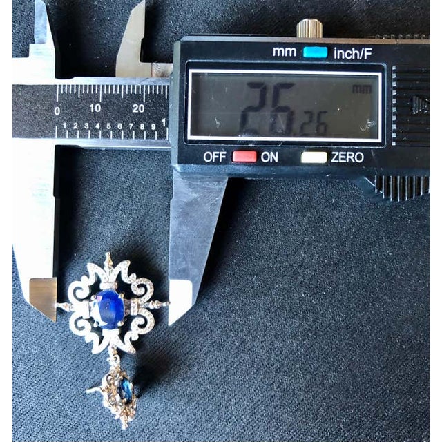 18 Karat Paul Morelli Pave Garden Gate Double Dangle Earring For Sale - Image 11 of 12