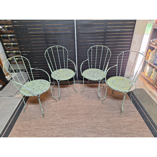 Mid 20th Century Vintage Salterini Style Patio Table and Chairs For Sale - Image 5 of 12
