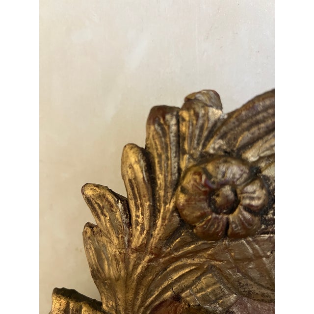 Glass 19th Century French Bridal Mirror W/ Carved Frame For Sale - Image 7 of 13
